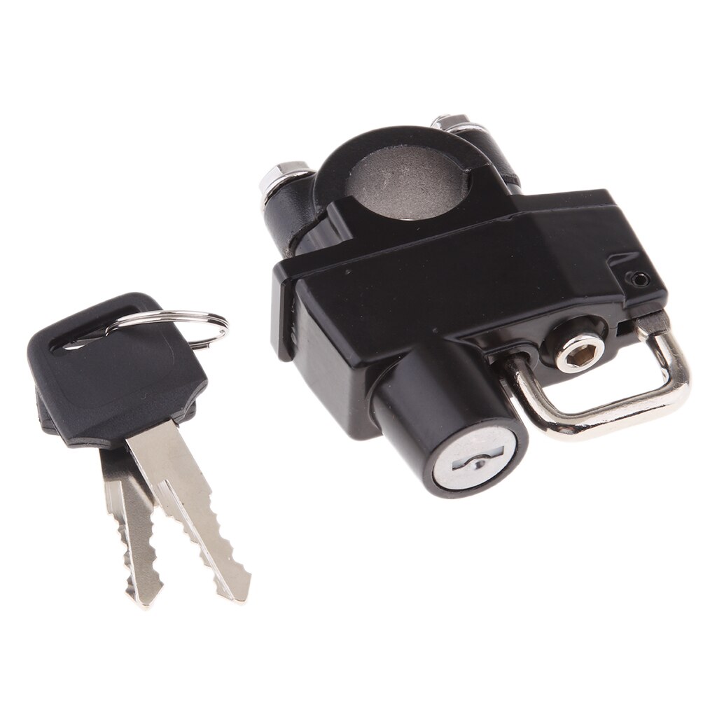 Universal Motorcycle Motorbike Bike Helmet Lock Hanger Hook &amp; 2 Keys Set