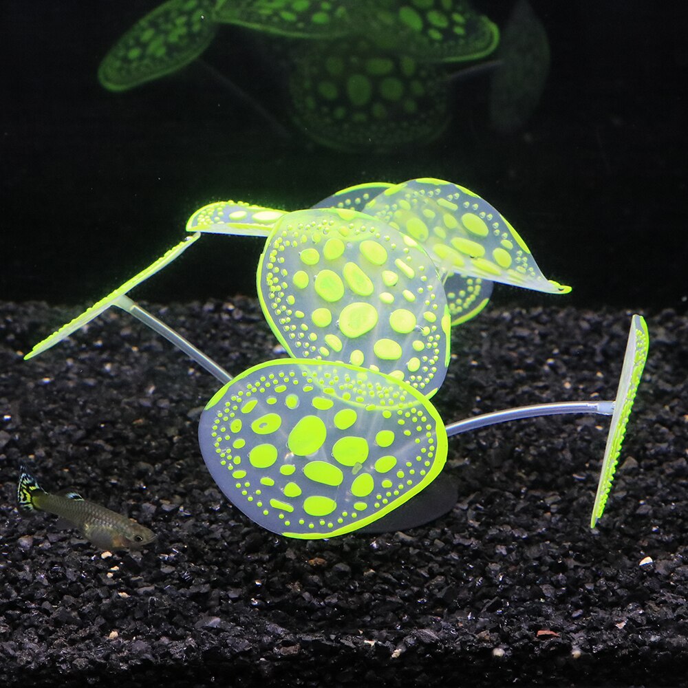 Silikone glødende kunstig akvarium akvarium koralplanter undervandslandskab ornament akvarium akvarium indretning tilbehør  d3