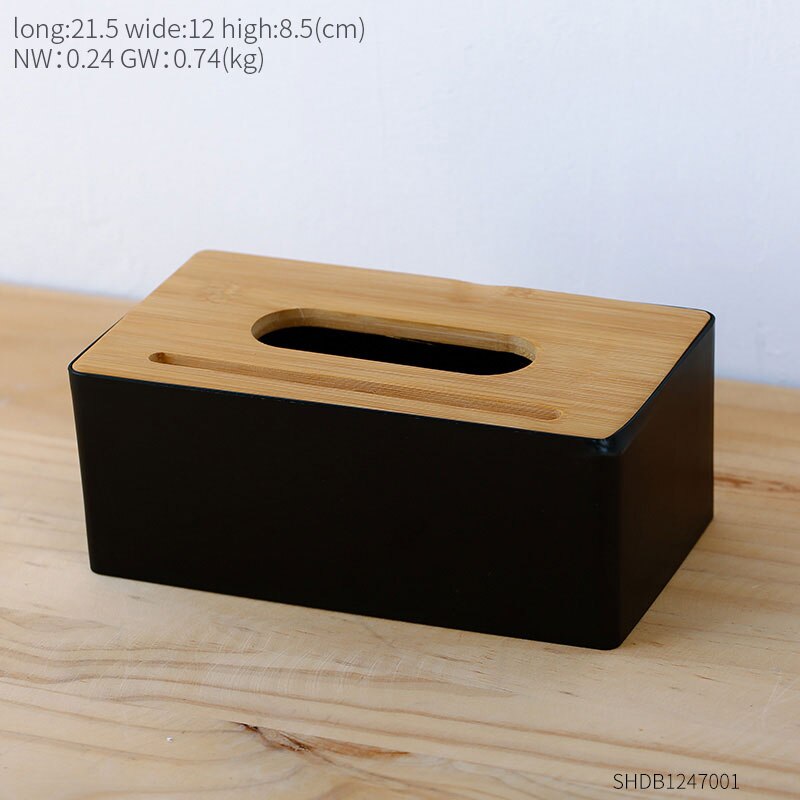 Nordic Tissue Box Multifunction Tissue Holder Decorative Tissue Boxes Living Room Bedroom Study Desk Decoration Accessories: A-black