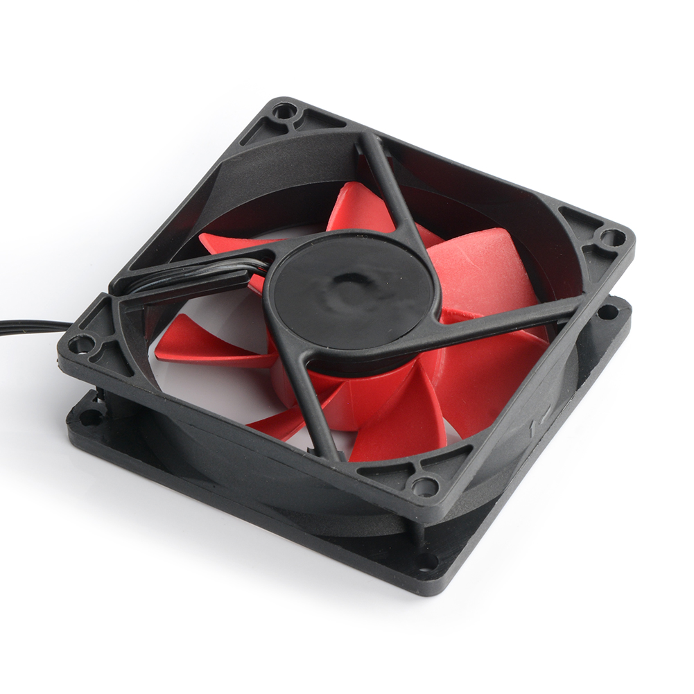 Computer Case 80mm Fan 3Pin+4Pin Double Connector Radiator Cooler Mute PC 12V 80*80*25mm Chassis Water Cooling Fans