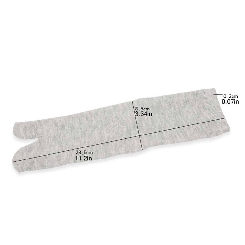 Tongs à bout en V, 2 paires, chaussettes noires, grises, blanches, en coton, deux doigts, décontractées, vêtements de tous les jours, unisexes