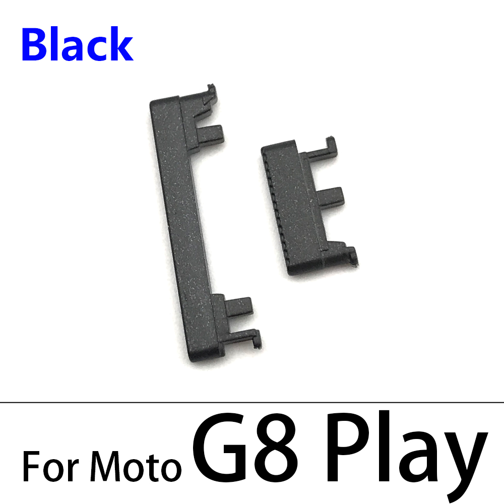 10Pcs/Lot, For Moto G9 G7 Power G8 Plus Play / G8 Power Lite Power Button ON OFF Volume Up Down Side Button Key: G8 Play Black