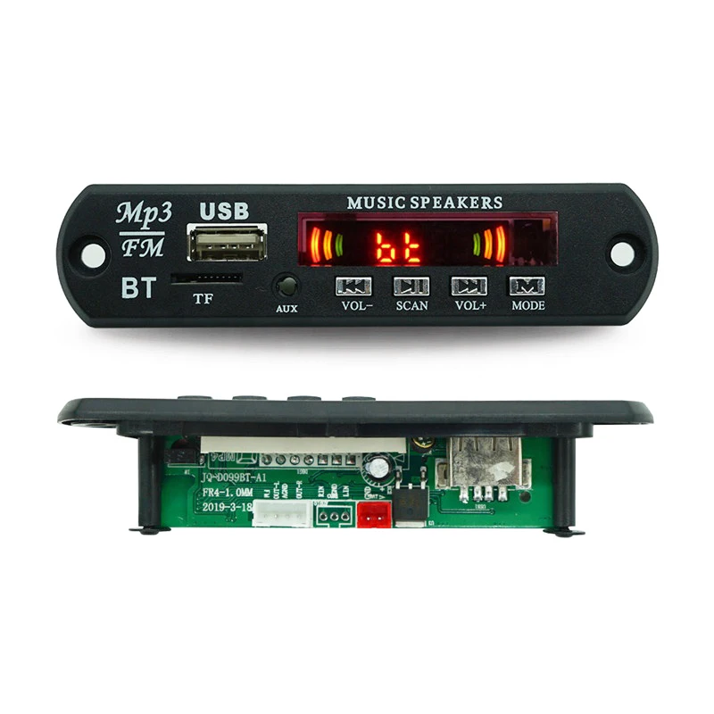1X Bluetooth 5.0 MP3/WMA/WAV/APE/FLAC Dekoder Car Audio USB TF FM Radio Moduł MP3 Bluetooth Odtwarzacz muzyczny