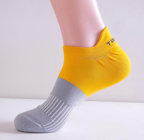 5 pairs Sports Socks MANPAO MP-P911 Nylon Running Socks Men Slipper Socks Non-slip Outdoor Hiking Basketball Socks: Yellow