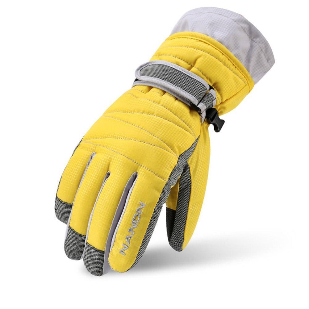 Unisexe hiver Tech coupe-vent imperméable gants temps Ski froid gant dans les mains coupe-vent gants: yellow / M