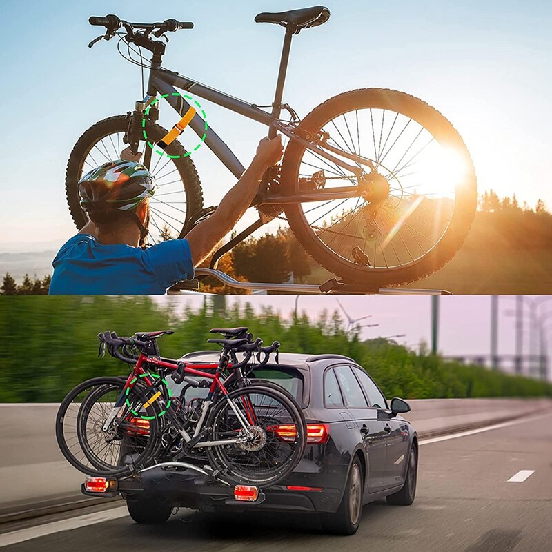 -15 Pieces Bike Straps Adjustable Bike Rack Straps Reusable Bike Cinch Strap Replacement Bicycle Accessories