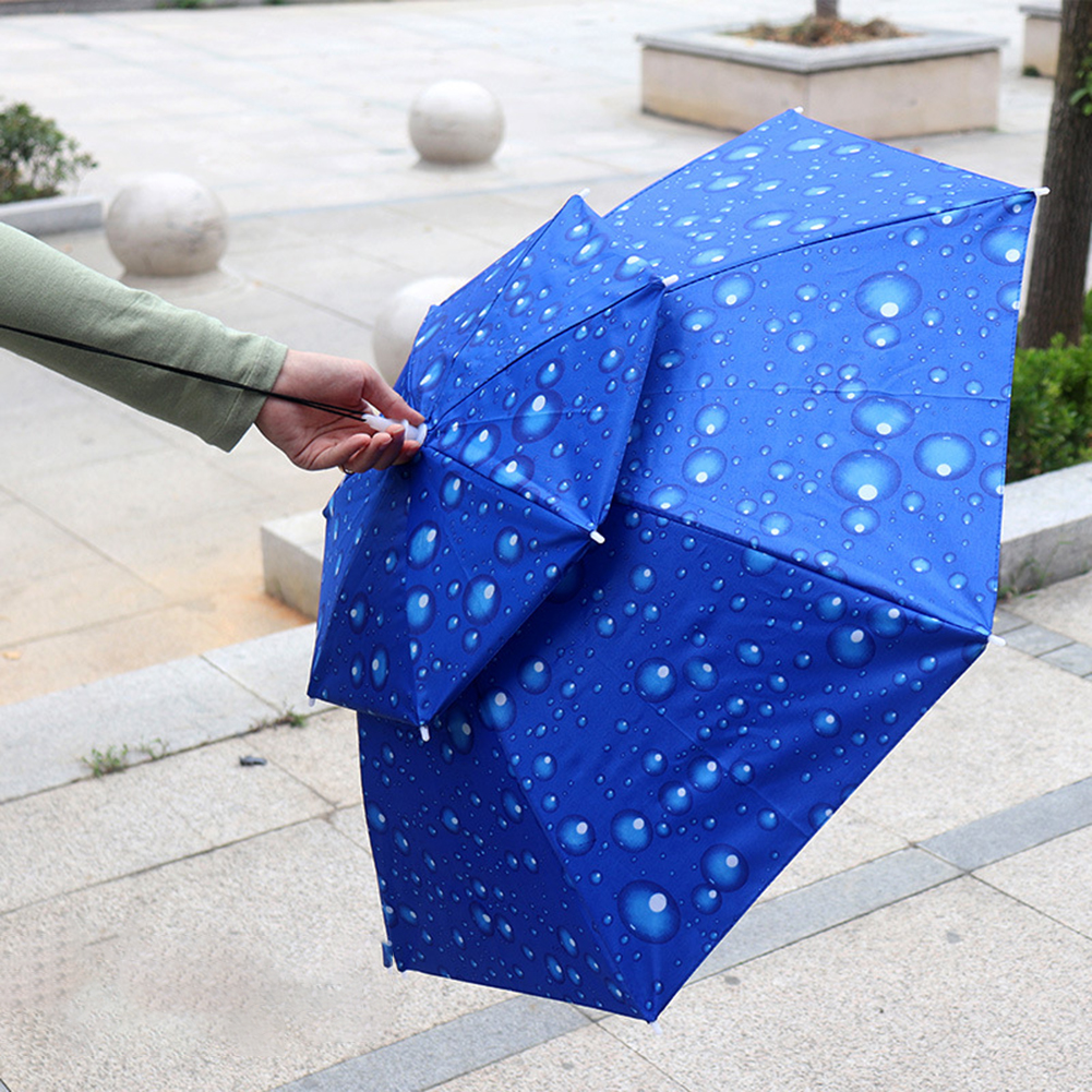 69/95cm Outdoor Portable Rain Umbrella Hat Foldable Fishing Sunshade Headwear Cap Waterproof Camping Fishing Beach Sun Hat