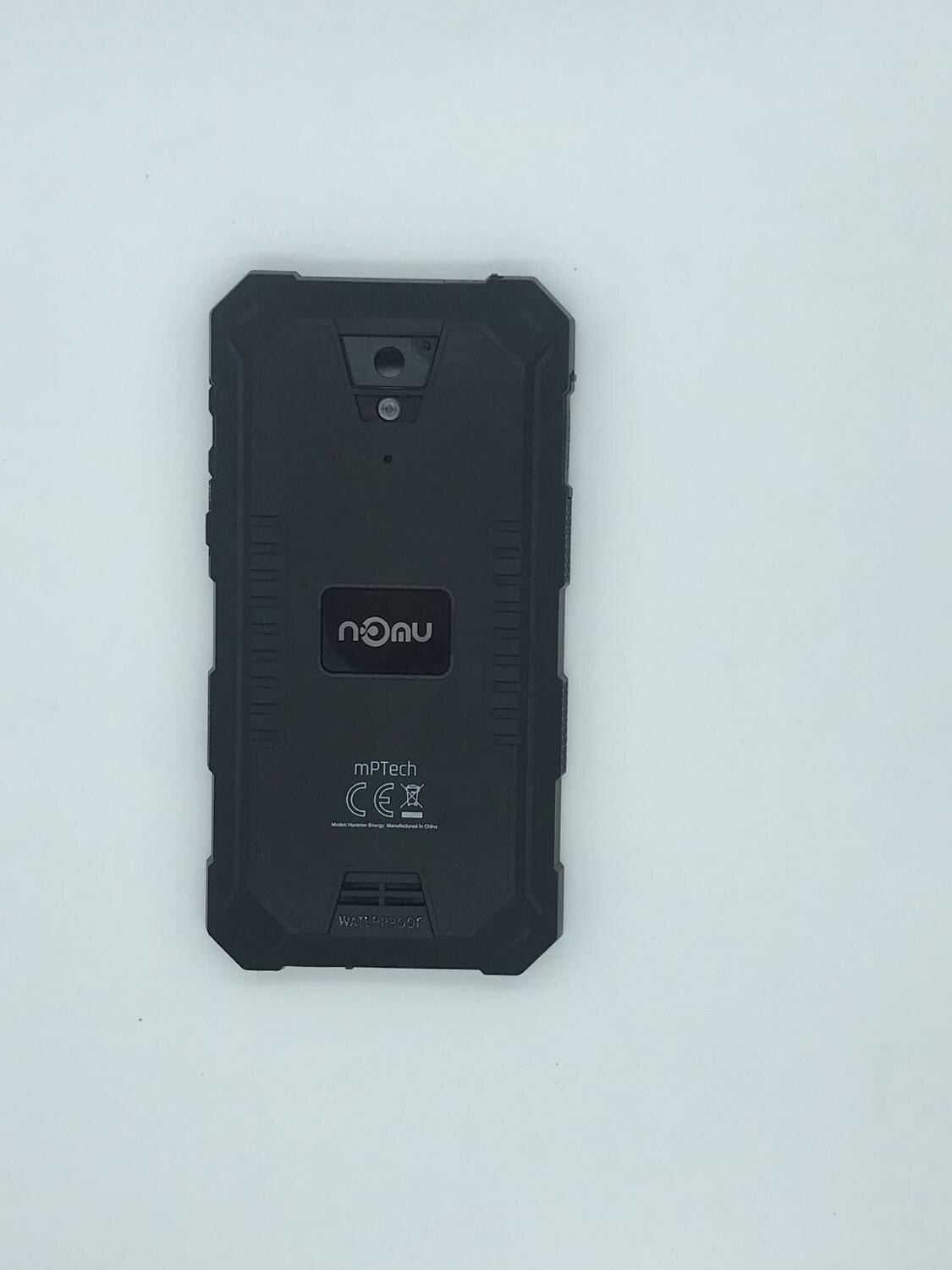 Pour Nomu S10 boîtiers arrière boîtier de porte couvercle de batterie + TF/SIM carte bouton marche/arrêt pour Myphone marteau énergie téléphone portable pare-chocs: black with logo
