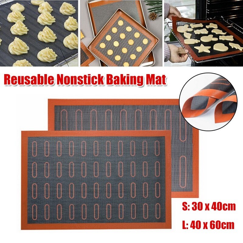 Oven Sheet Liner Silicone Baking Mat Non-Stick for Cookie / /biscuit/puff/eclair Rolling Dough Heat Resistant Pastry Mat Tool