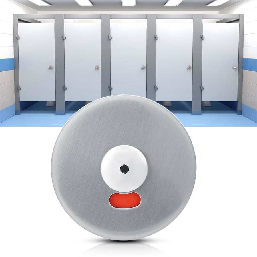 1 Set Stainless steel Thumb Turn Knob Privacy Dead Bolt Latch Indicating Door Lock for Bathroom WC Public Restroom Toilet