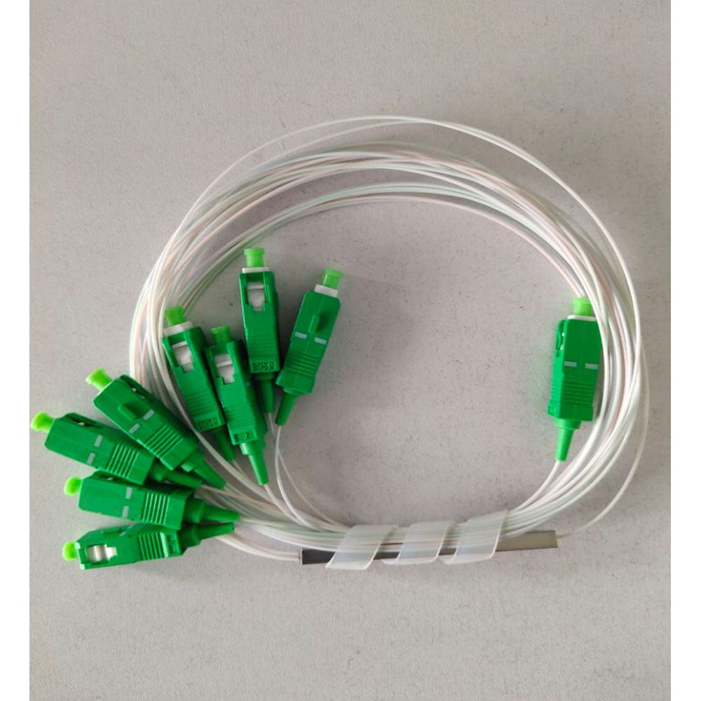 FTTH Fibra Optica PLC Splitter 0.9mm 1x8 SC APC connector 10pcs