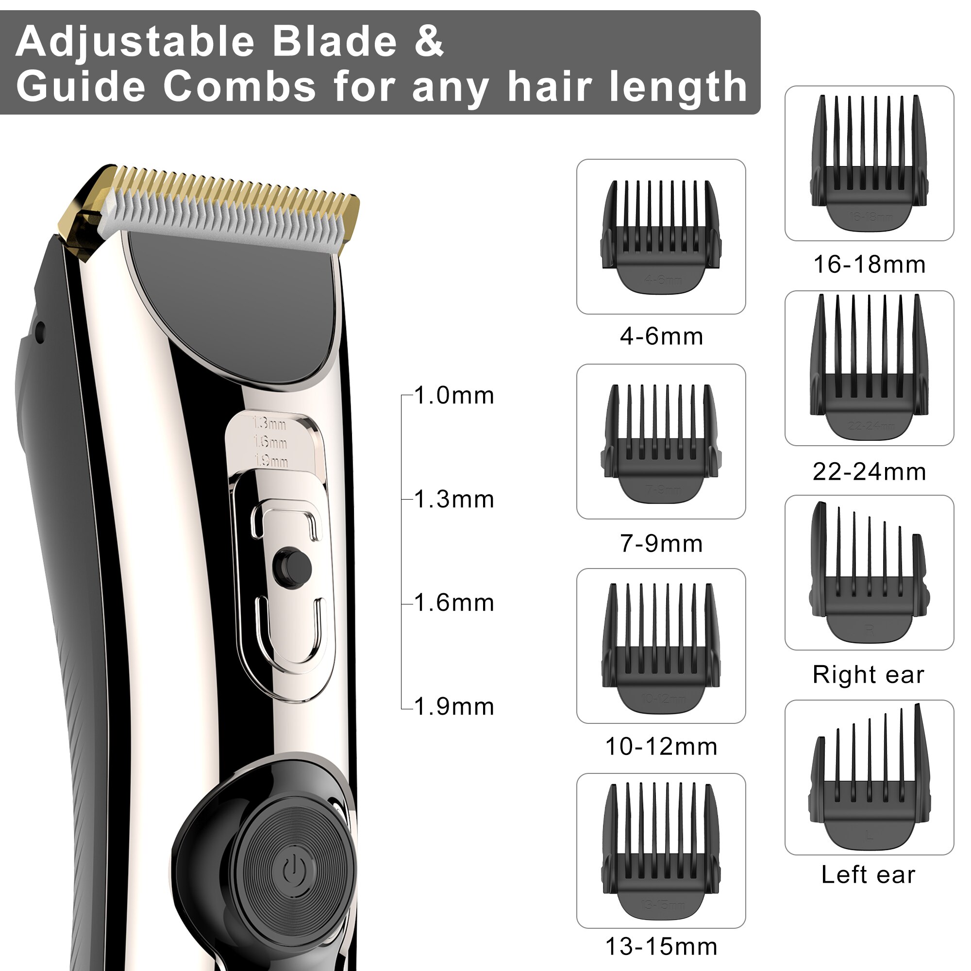 Solimpia Hair Clippers Men  Washable Electric Clipper Adult Hair Machine Grooming Kit With Hairdressing Cape