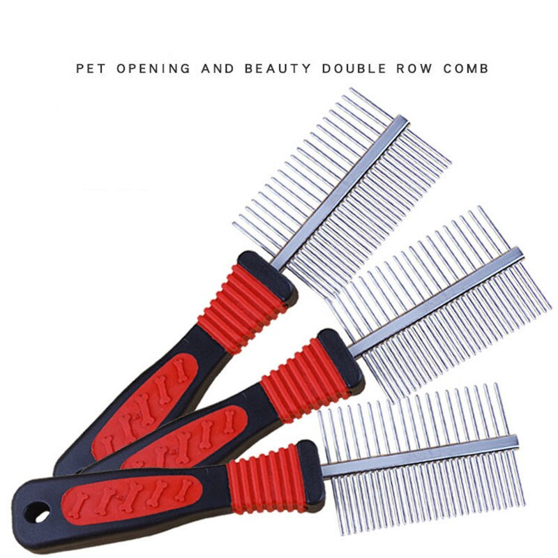 Dog Protect Flea Comb for Cat Double Dog Care Comb Sided Stainless Steel Comfort Flea Hair Grooming Comb Pet Product