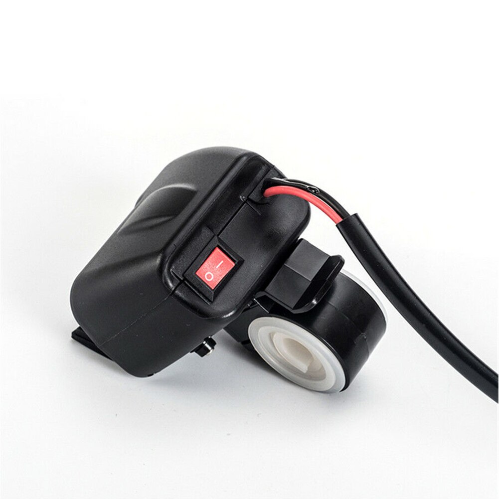 Rode Led 12 V Motorcycle Usb Lader 2.1A + 2.1A W/Digitale Voltmeter + Thermometer 12 V/24 vpower Supply Sockets/Outlets