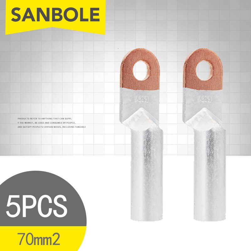 70mm2 Terminal Lug Splice Aluminum Copper Connector Wiring Cable A Level 70 Square DTL-70
