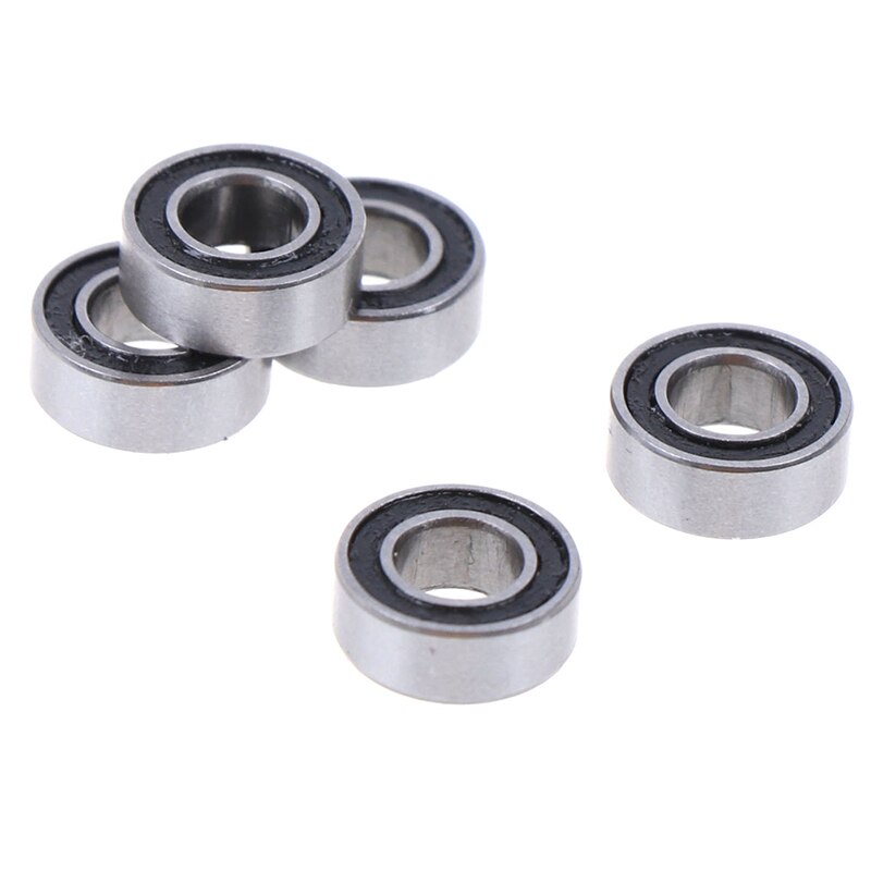 5 stk sorte 4*8*3mm MR84rs MR84-2rs 4 x 8 x 3mm gummitette kulelager