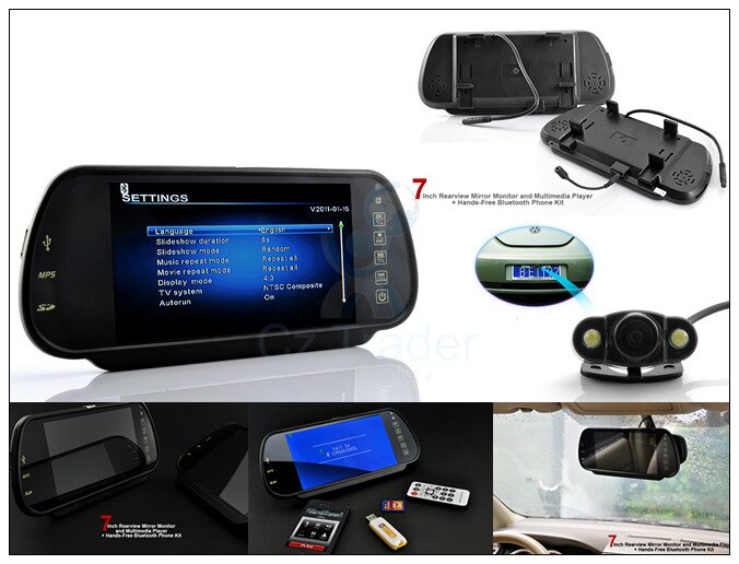 Lcd Rear View Custom Wireless Car Styling 7 inch TFT LCD Screen Car Rea... – Grandado