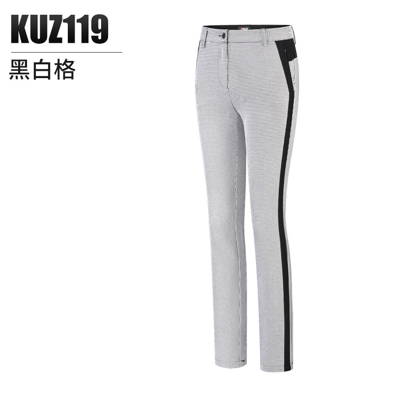 PGM-Pantalones deportivos a cuadros para mujer, ropa de Golf para otoño e invierno, pantalón de chándal ajustado y cálido, de cintura alta, se puede poner una camiseta de Golf: XXS