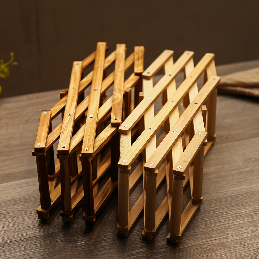 10 bottle foldable wine rack wooden wine holder Household kitchen bar wine display stand decoration Barware Supplies mx9181033