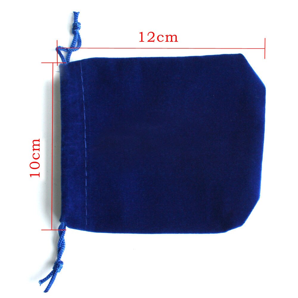 Rood/Zwart/Donkerblauw 10*12 cm 5 pcs Fluwelen Verpakking Koord Pouch Zak/Sieraden Tas kerst/Huwelijkscadeau Bead Container Opslag: Dark Blue