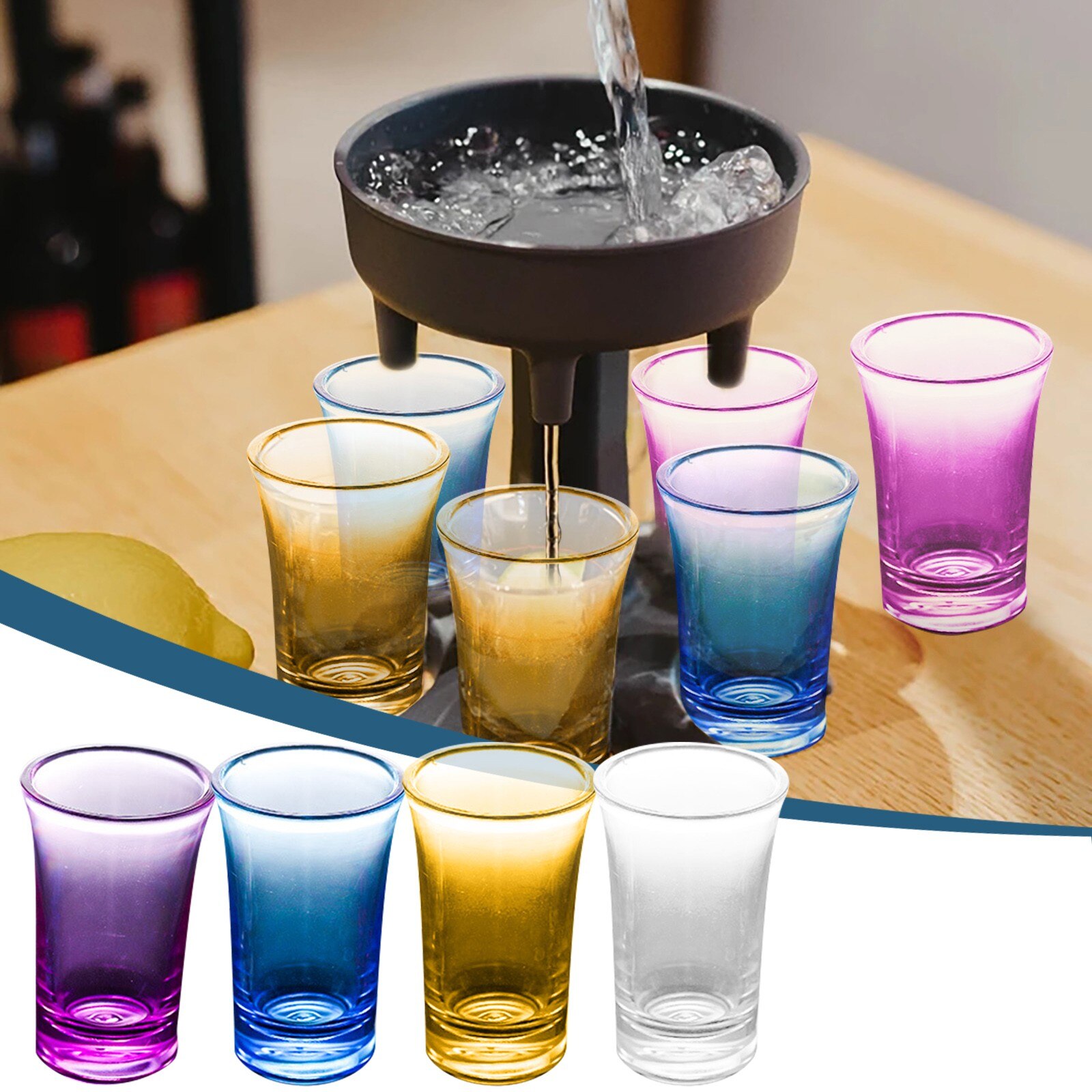 Acrylic Stemless Wine Glasses and Water Tumblers Made of Shatterproof Plastic Cocktail Cup Barware Drinking Glasses Cocktail set