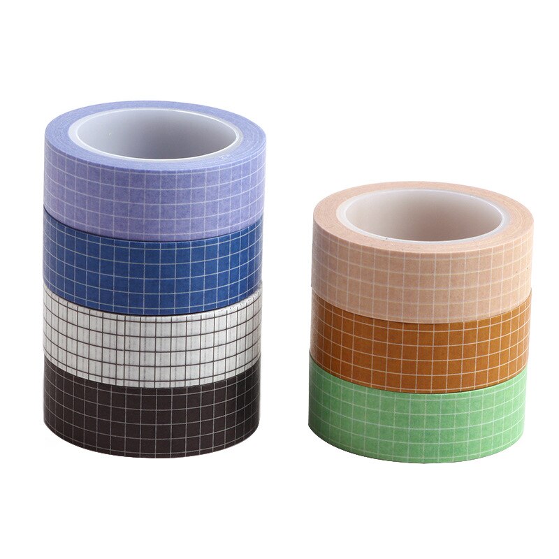10M Zwart Wit Grid Kawaii Planner Handbook Decoratief Papier Washi Masking Tape Schoolbenodigdheden Japanse Briefpapier