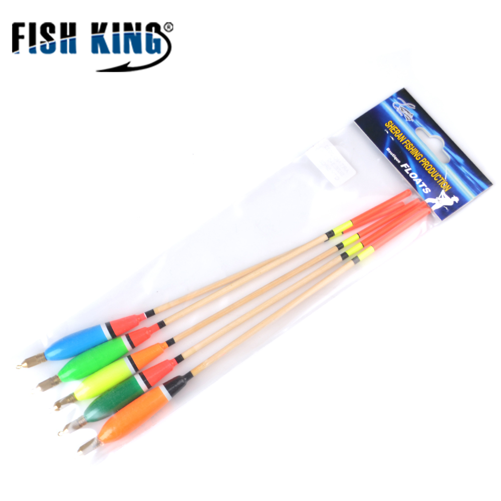 Fisk konge blandet farve barguzinsky gran flyde 5 stk / parti 3+2g 4+2g 5+2g 6+2g lodret pesca til karpe fiskeri flyde fiskegrej