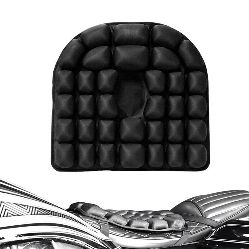 1 Set Air Bag Seat Cushion Pressure Decompression Breathable Seat & 1 Pcs 12V Electric Snail Air Horn Super Loud Raging