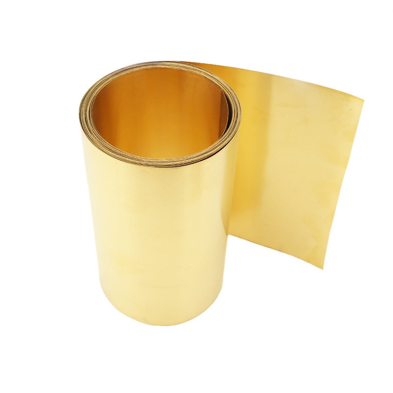 1 Meter/Roll Dunne Brass Sheet Strip Gouden Film Hoge Zuiverheid Messing Folie Plaat H62 Dikke 0.1/0.2 /0.3/0.5MM * Breedte 20/30/50MM