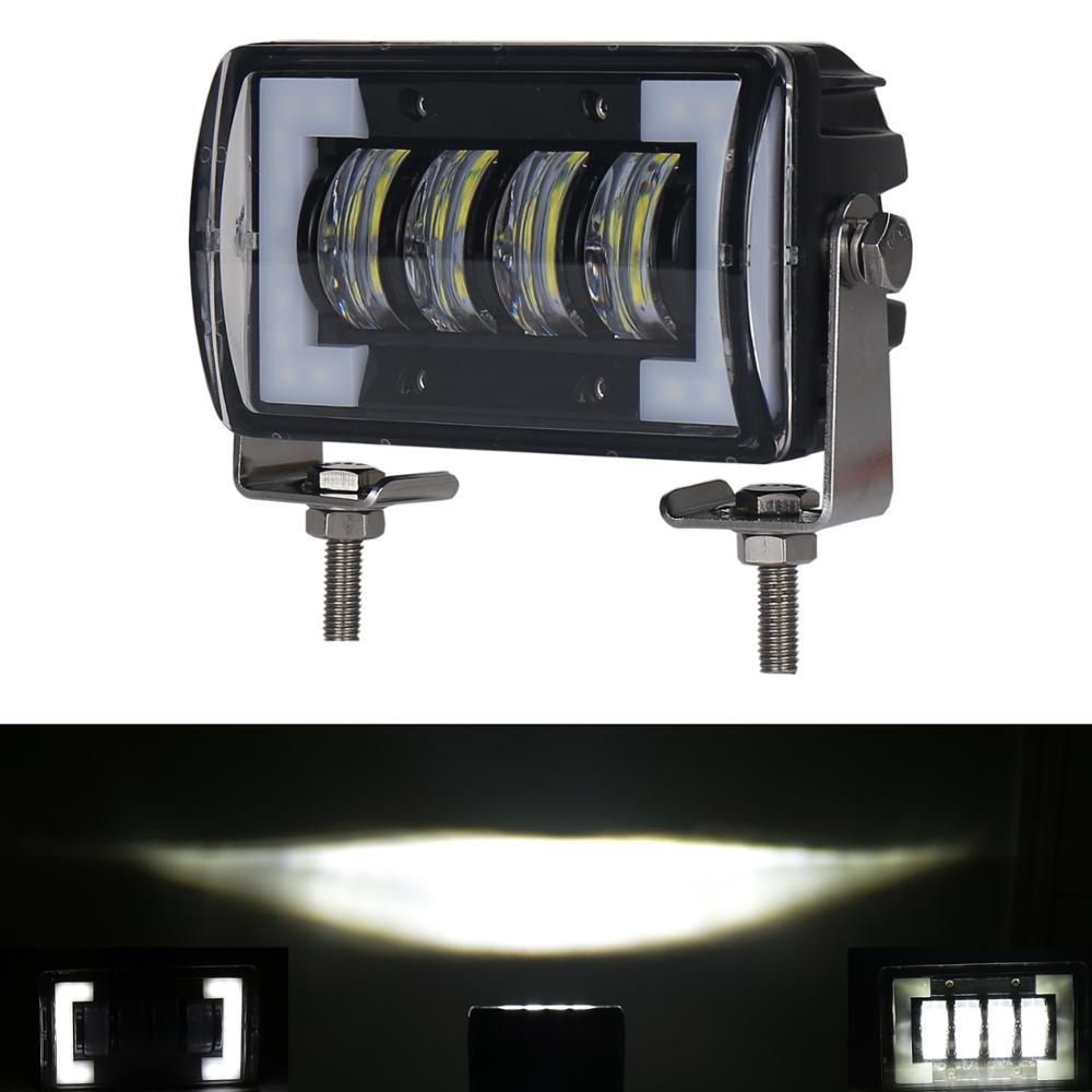 5Inch 12V 24V 6500K 24W Wide Spot Led Light Bar White DRL Angel Eyes Light BAR Offroad 4WD Truck SUV Driving Work Spotlights Car