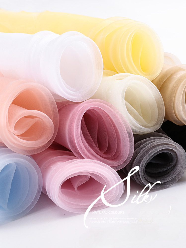 100 x 150 cm Organza-Stoff, weißer Tüll, Hochzeitsdekoration, Schleife, Kopfbedeckungen, Stoffe, transparent, Hart, transparenter Tüll, Meterware