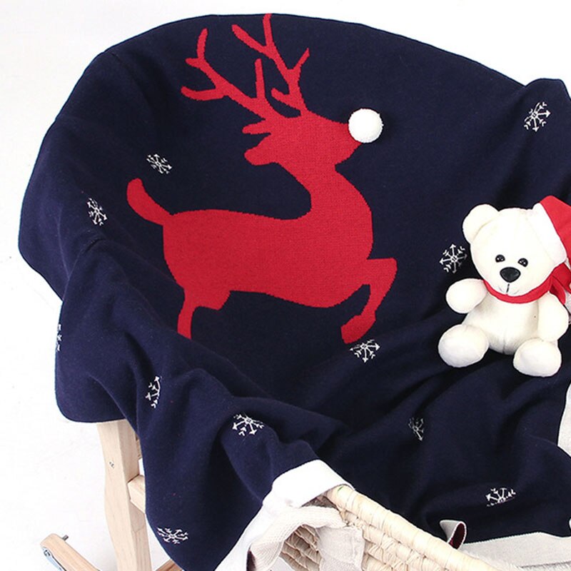 Couverture de noël en tricot pour bébé garçon et fille, édredon pour -né, vêtements à tenir, collection automne-hiver