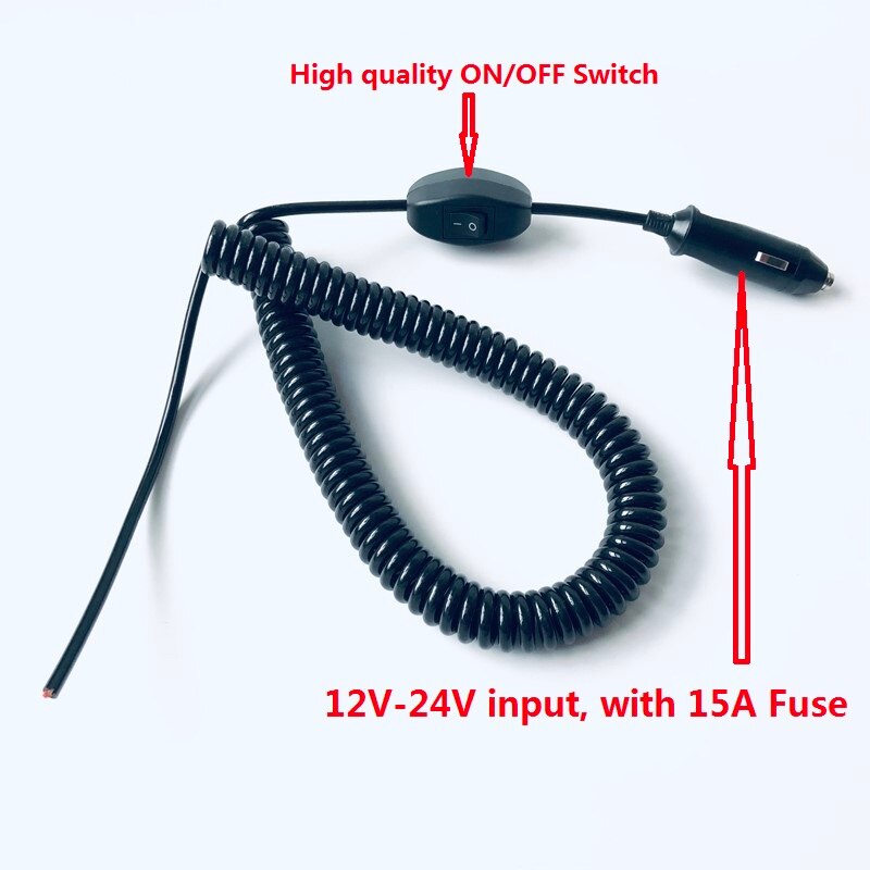 2-core spring wire spiral cable 3m 8m black power cord expandable wire retractable Wiring for For Heater Fan Siren Alarm Speaker