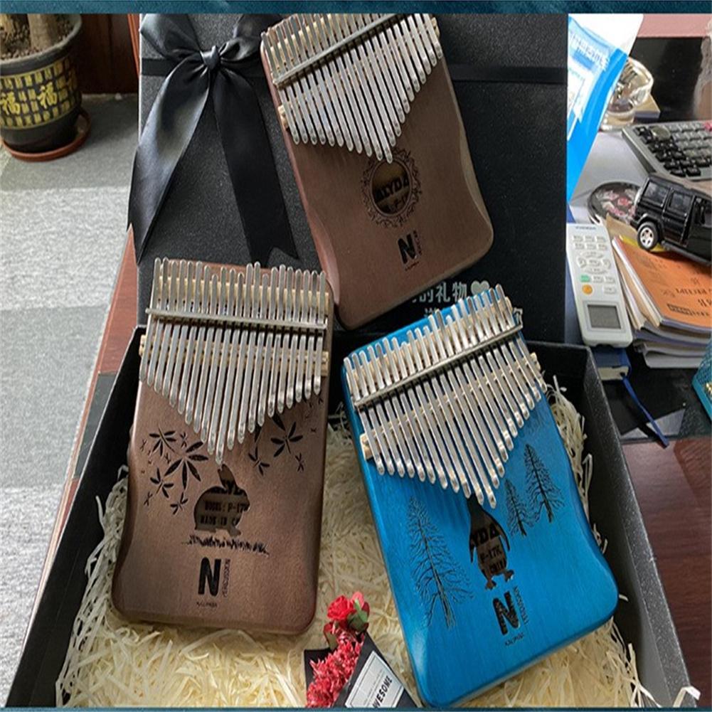 Kit d&#39;accessoires pour Piano à pouces Kalimba à doigts en acajou, 21 tons, 1 ensemble