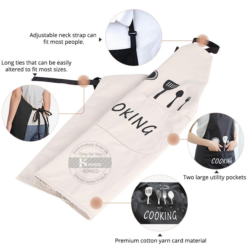 Delantal de cocina al óleo impermeable, delantales de Chef para Mujeres Hombres pechera para cocina delantal Idea para limpieza de lavavajillas pintura