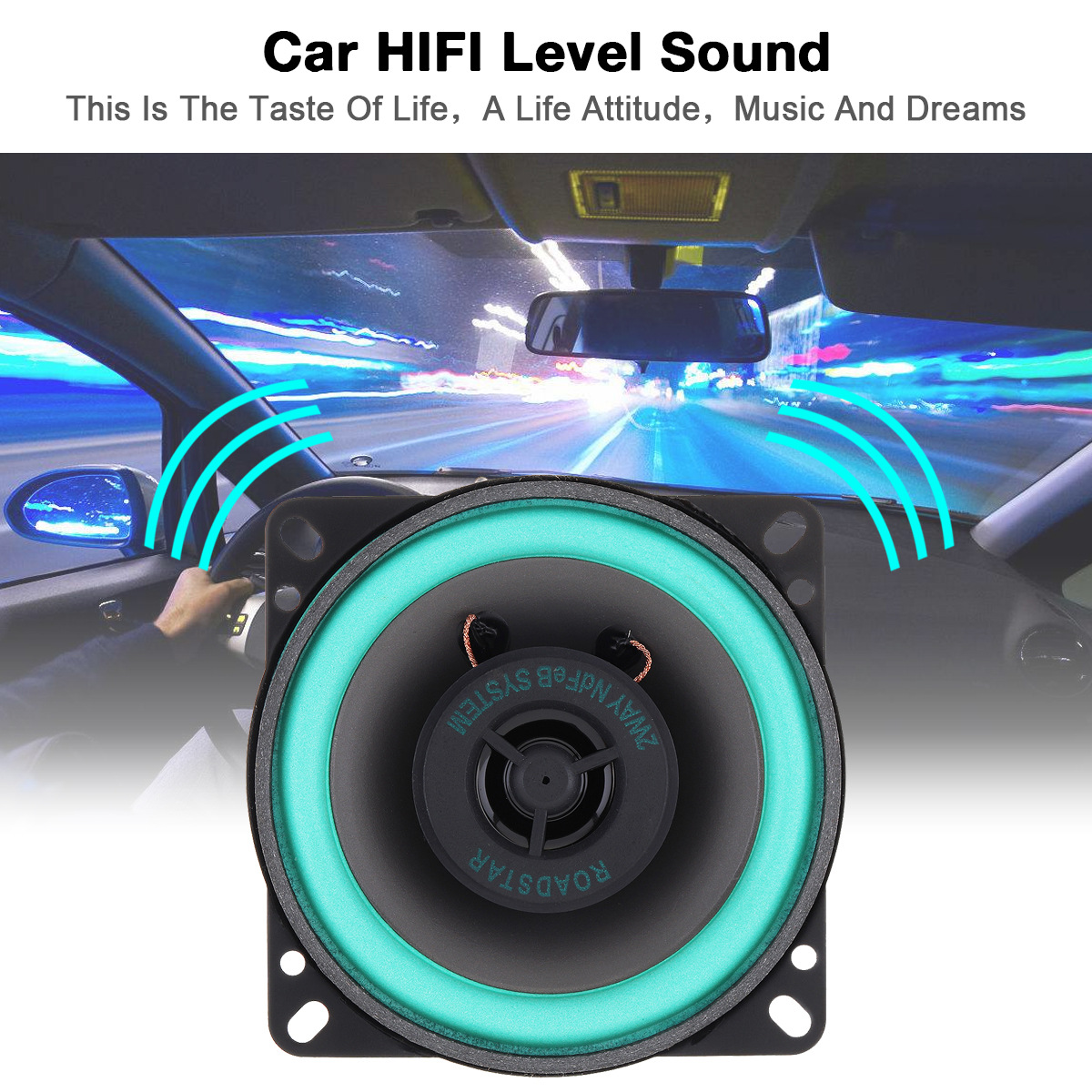4/5/6.5 tuuman auton kaiuttimet hifi-koaksiaalinen subwoofer universaali auton äänimusiikki täyden äänialueen taajuusalueen auton stereokaiutin