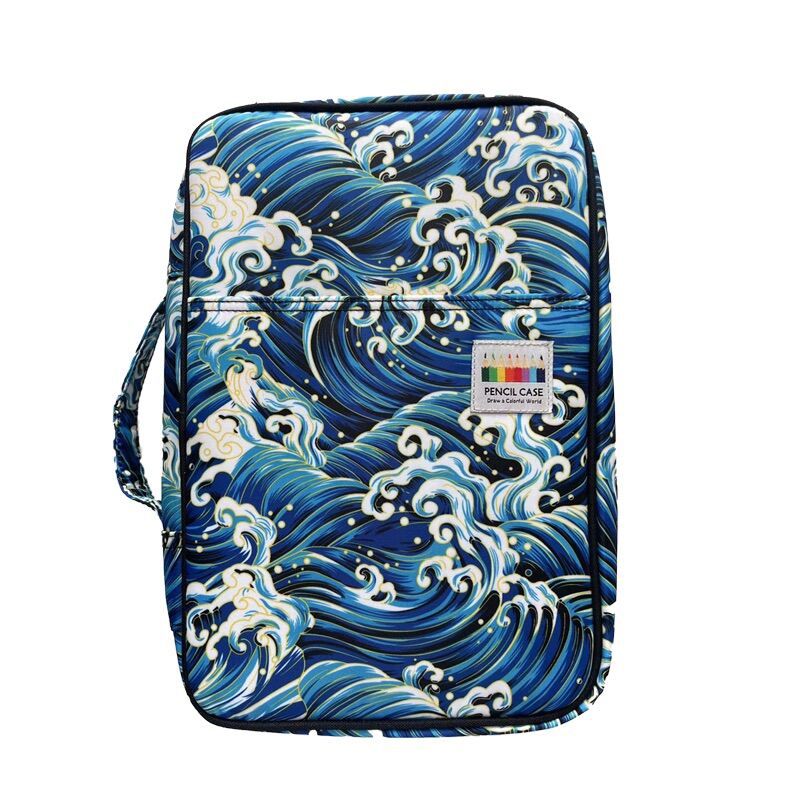 Trousse à crayons à 300 fentes, fournitures scolaires, sac à stylos de grande capacité, boîte de rangement de papeterie pour filles, pochette d'art, accessoires: Gris foncé