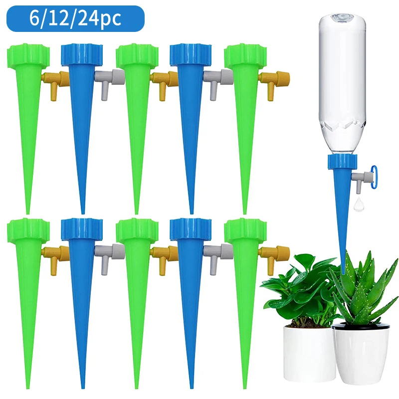 24/12/6pcs Self-Watering Kit Automatic Waterer Drip Irrigation Indoor Plant Auto Watering Device Home Flower Garden Tool