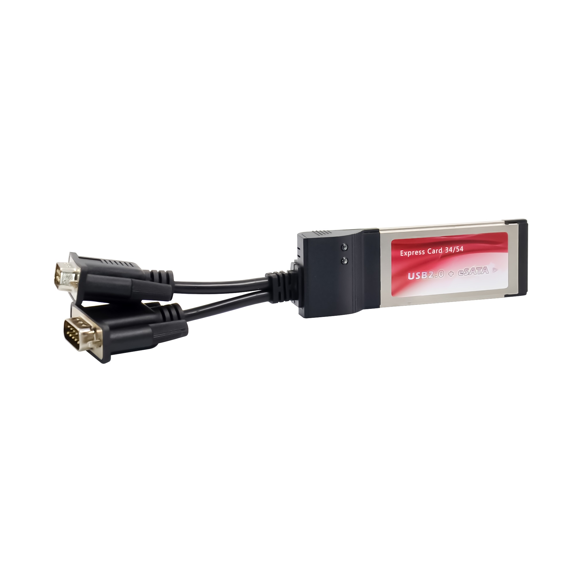 2 Poorten RS232 34Mm Expresscard Dual Seriële Poort DB9 Com RS-232 Uitbreidingskaart Voor Laptop Mcs7720 Chipset