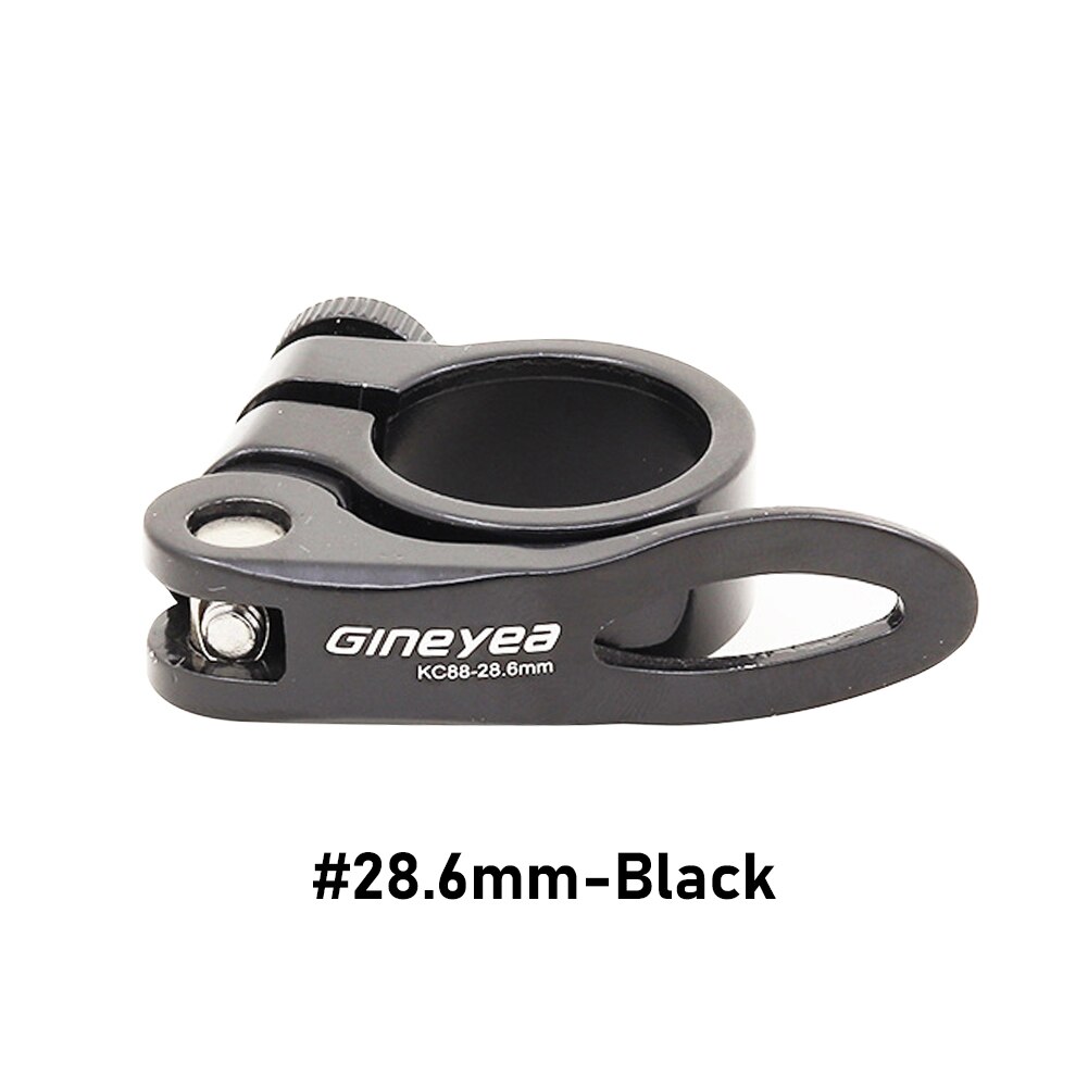 Alloy Bike Seat Clamp Aluminium Quick Release Mountain MTB BMX Road Bike bicycle Seatpost Clamp: 28.6mm-Black