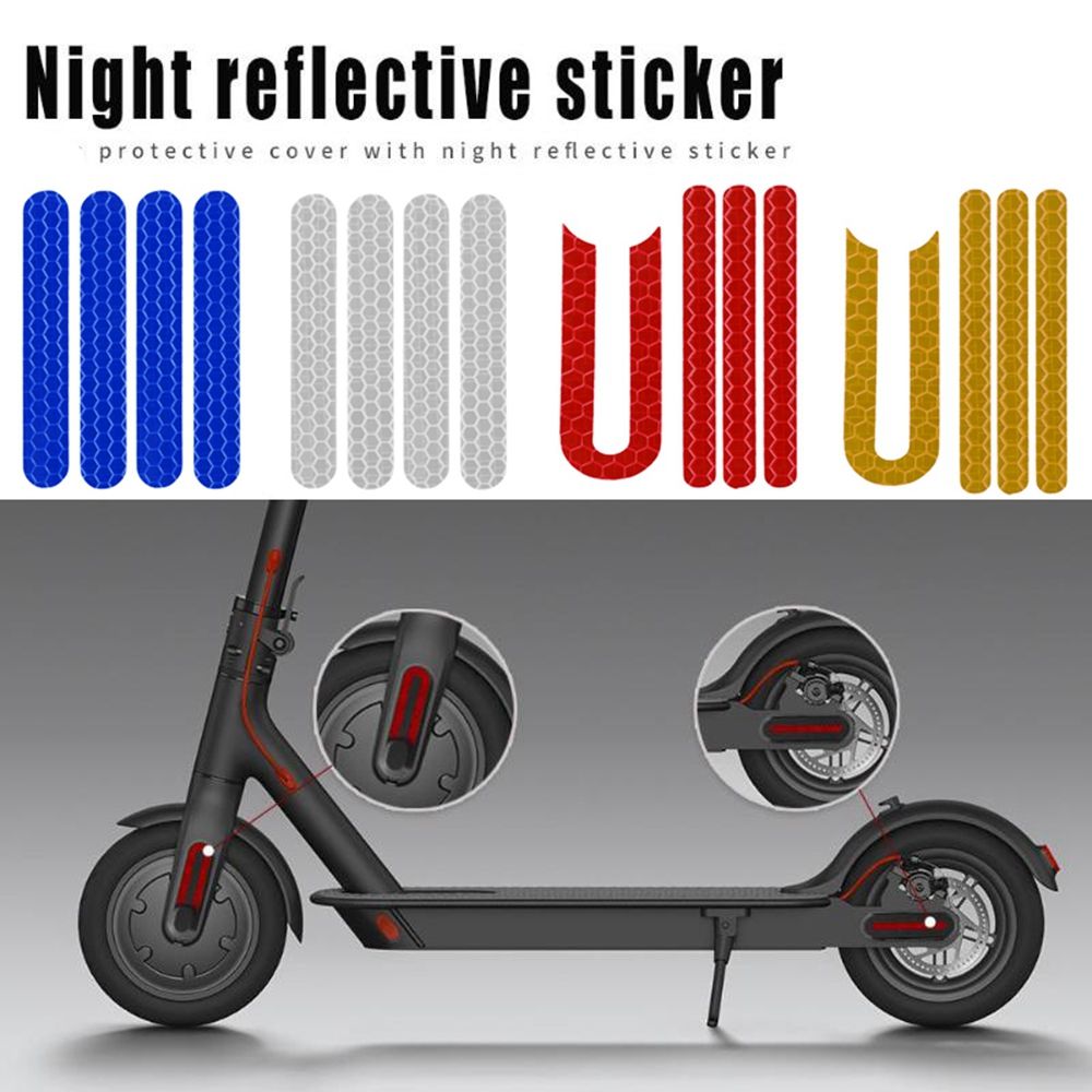 Cycling Accessories M365 M365Pro Reflector Reflective Sticker Scooters Decals Parts Electric Scooter Stickers