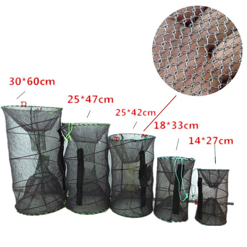 Filet de piège à crevettes Portable, panier pliable pour la pêche en direct, petits accessoires