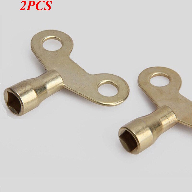VOPPV 2pcs Fuacet key For water tap Solid Brass lock Hole Bleed Square Key Socket Faucet Tap Water Key Plumbing Radiato S3F6