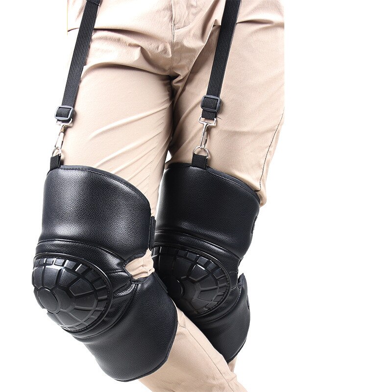 Genouillères de moto chaudes d'hiver en cuir pu + doublure en peluche pour voiture électrique, scooter, motocross, course, jambières de protection des genoux