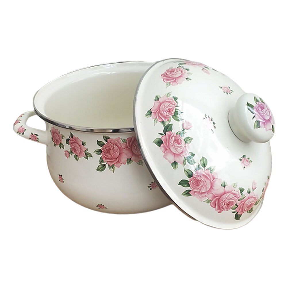 Practical Stew Pot Kitchen Stockpot Enamel Cooking Pot Thickened Stock Pot: Default Title