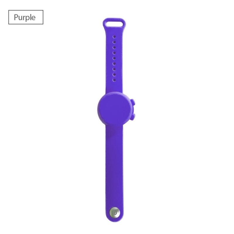 Bracelet en Silicone distributeur de désinfectant pour les mains, sous-emballage, pompe distributrice de désinfectant pour les mains: purple