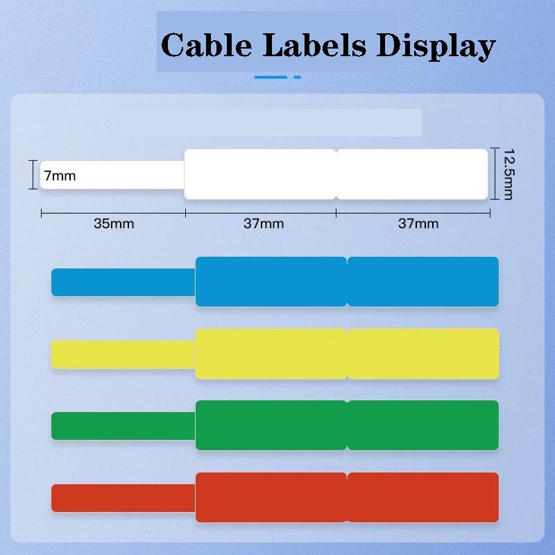 【Niimbot D11 Label】Cable Flexible Label Tape Thermal adhesive Label Sticker used for Niimbot D11/D61 Label Maker Label Printer