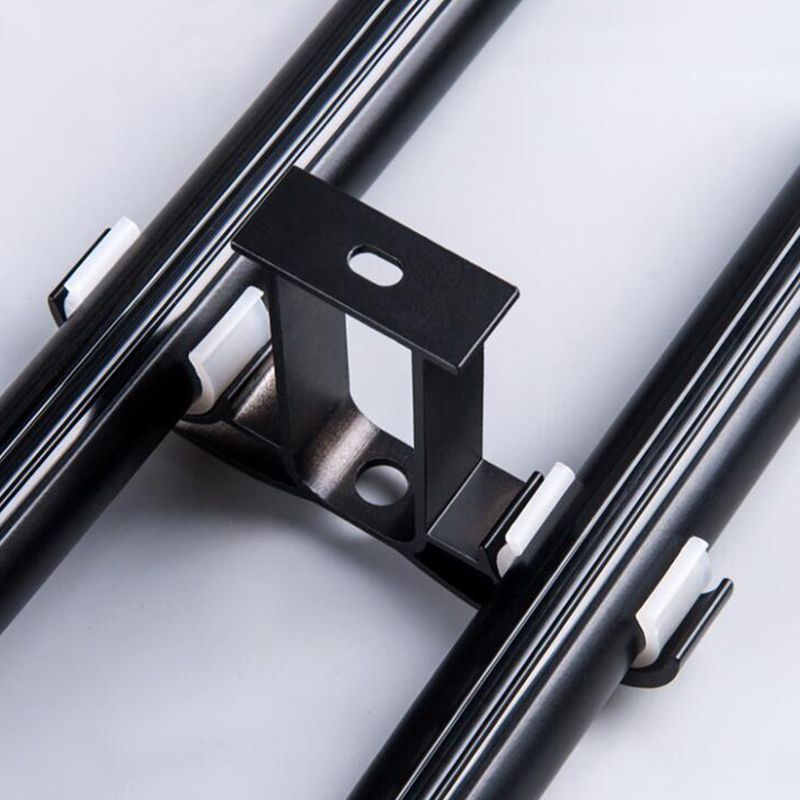 Vorhang Stange Decke-Halterung für 28mm Stange, Aluminium Legierung Doppel Vorhang Stange Halterung Halfter, matt Schwarz/Weiß beenden rideaux