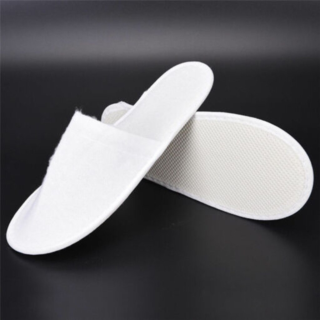 5/10/20/50Pcs Unisex Hotel Slippers Spa Shoes Disposable Non-slip Closed Toe Spa Slippers White Disposable Home Bathroom Shoes