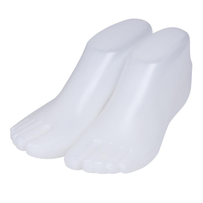 1 Pair salePair of Hard Plastic Feet Mannequin Foot Model Tools for Shoes Display (Adult Feet)